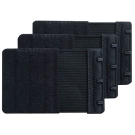 Chanie Women's Pack of 3 Soft Comfortable Extension 3 Hooks Bra Extender, 9.4 cm x 5.6 cm -