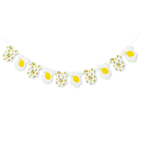 Lemon Bodysuit Banner - Fruit Baby Shower Garland and Gender