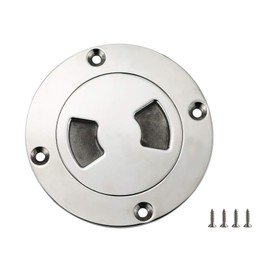 keehui Marine 316 Stainless Steel 4inch Inspection Deck Plate W/Screws for Boat