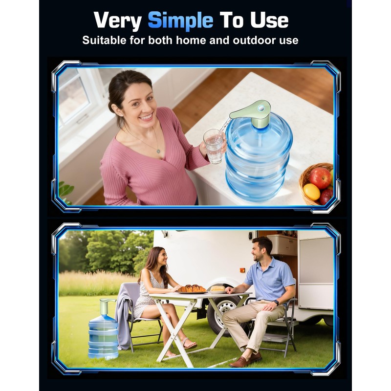 Redsack Rechargeable Water Dispenser Pump for 5 Gallon Bottle, Electric