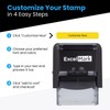 ExcelMark Custom Self-Inking Stamp - Up to 2 Lines -