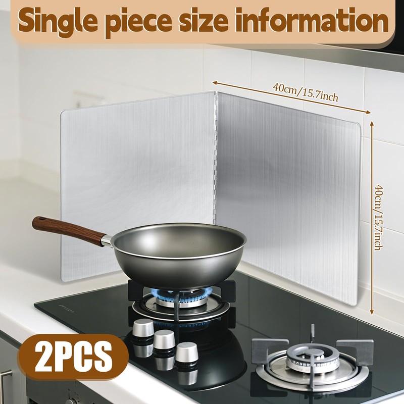 2 Pcs Splatter Guard Grease Splatter Screens Stainless Steel 2