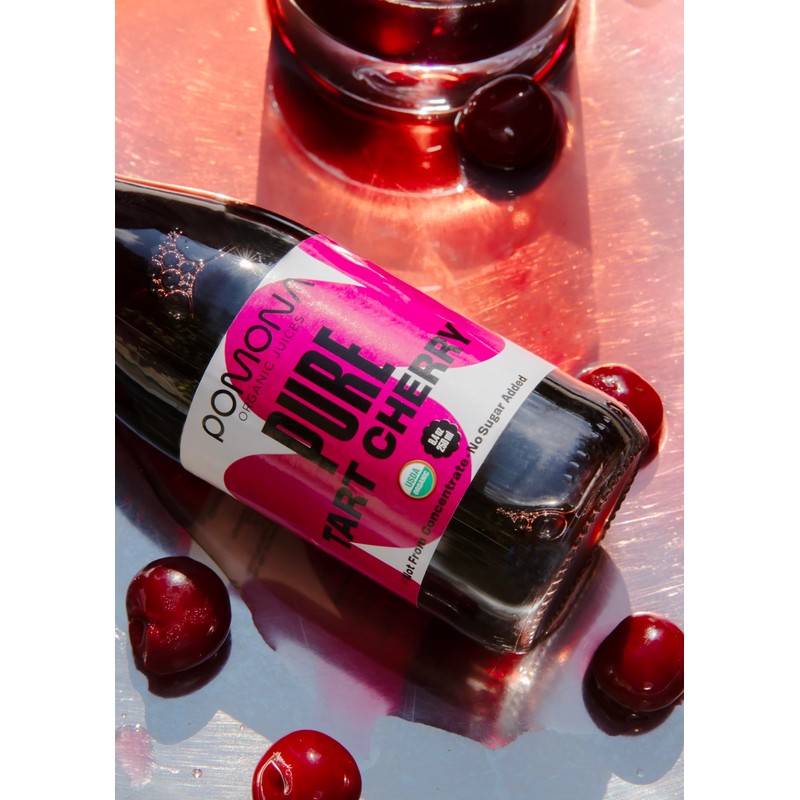 Pomona Organic Pure Tart Cherry Juice, Cold Pressed, Non-GMO, No