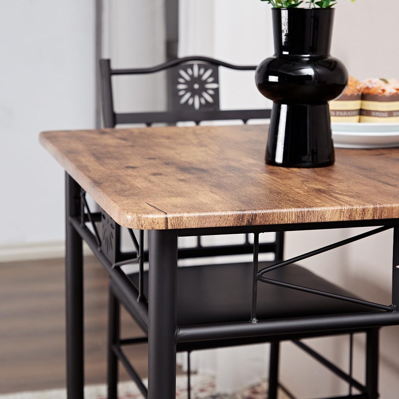 VECELO 3-Piece Small Kitchen Dining Table Set for 2, PU