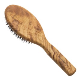 Hydréa London Haarbürste aus Olivenholz mit reinen Wildschweinborsten, luxuriöses Geschenk zur Haarpflege