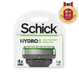 SCHICK Hydro 5-blade skin sensitive 4-blade set / 쉬크 하이드로 5중날 스킨 센서티브 날4입