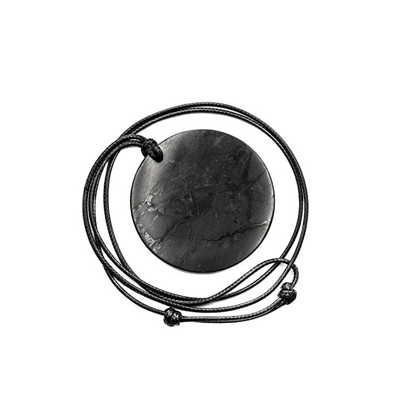 Shungite natural pendant BIG Circle