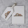 Azeeda 'Sleeping Sloth' Passport Cover & Luggage Tag Travel Set