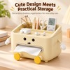 Multifunctional Desktop Organizer for Office and Home – Cute Beige