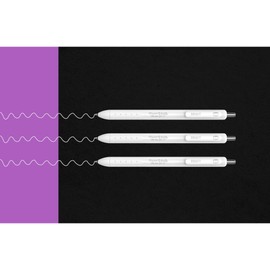 Paper Mate InkJoy Bright Retractable Gel Pens, Medium Point, 0.7 mm, White Barrels, White Ink, Pack Of 3 Pens