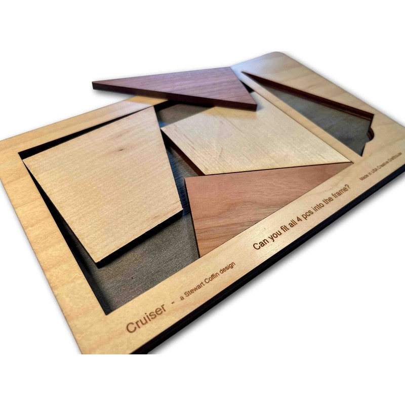 Cruiser 4 Piece Puzzle Size Large - A Brain Teaser