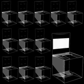 Ysglory 20 Pack Clear Raffle Ticket Box Suggestion Voting Box with Slot Donation Ballot Boxes for Collecting Business Card Voting Contest, 6 x 6 x 6 Inches (Clear)
