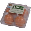 Supa Brown Rubber Poultry Eggs, Pack of 4. Encourage Hens