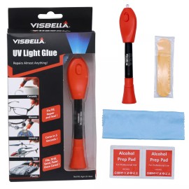 Visbella UV Light Curing Glue Liquid Plastic Welder Adhesive Kit 5 Second Repair