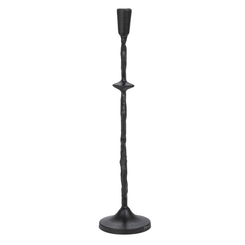 Bloomingville Decorative Cast Metal Taper Candle Holder, Black