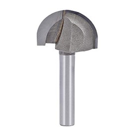 sourcing map Router Bit 1/4 inch Shank 1 inch Cutting Dia. Core Box 2 Flutes Carbon Steel for Carpentry Woodworking Milling Cutter Tool