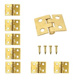 100Pcs Mini Hinges Butt Hinges Home Furniture Cabinet Hardware Door Drawer Cupboard Hinge with 400 Pieces Replacement Hinge Screws (8 * 10mm)