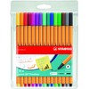 Fineliner - STABILO point 88 Wallet of 15 Assorted Colours