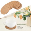 Round Cork Coasters,Unfinished Round Wood Blank Coaster Bulk for Drinks