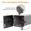RVZONE 2 Pack Aluminum RV Bumper End Cap - Fits
