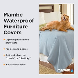 Mambe 100% Waterproof Furniture Cover Recliner, 70" x 70", Choc CAPP - for Pets and People - for All Types of Furniture and Bedding from Spills, Accidents, and Normal Wear and Tear