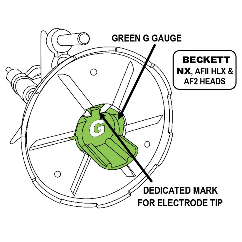 Green G Gauge Electrode Setting Gauge for Beckett AFII and