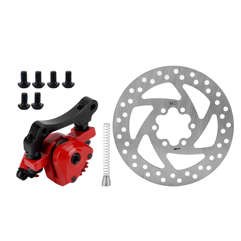 140mm Brake Disc Caliper Kit 6‑Hole Aluminum Alloy Wear Resistance