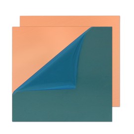 Uxney Copper Sheet, Copper Plate 50 mm x 50 mm x 0.8 mm, 99.9% Pure Copper Plate for DIY, Jewellery, Electrics, Repair, Industry (Pack of 2)