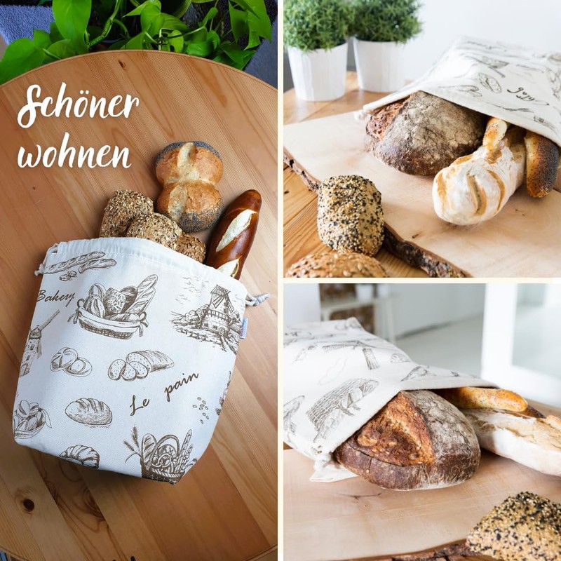 slowroom Bread Bag for Bread Storage and Keeping Fresh 3
