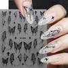 6 Sheets Butterfly Nail Art Stickers Decals 3D Self-Adhesive Luxury