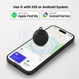 Bluetooth Tracker for Android and iOS Key Finder Work with Apple Find My and Google's Find Hub Item Locator Tag for Keys, Pets, Bags, Suitcase and More