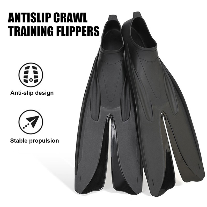 Professional Split Frog Shoes AntiSlip Crawl Dive Snorkeling Training Flippers