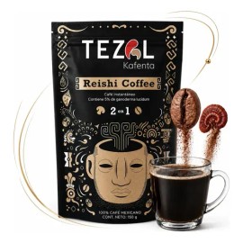 Café Reishi Coffee 2 En 1 Soluble Con Ganoderma Lingzhi Tezal Kafenta Sin Azucar  Adaptogeno 150 gramos Rinde Hasta 50 Tazas                          