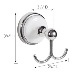 Design House Savannah Bathroom Accessories - Polished Chrome and White