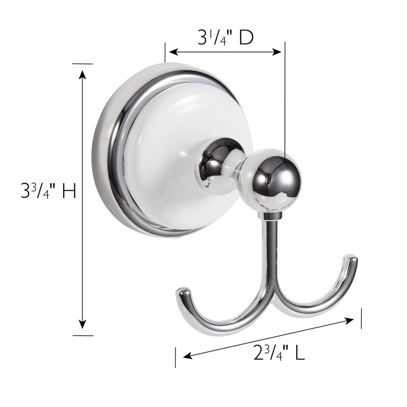 Design House Savannah Bathroom Accessories - Polished Chrome and White