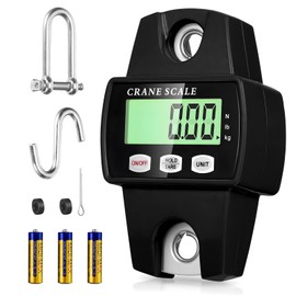 DROSOKING Digital Hanging Scale, 880lb Crane Scale, 400kg Black Digital Electronic Weighing Scale with LCD Display for Hunting, Outdoor, Bass Fishing, Big Game, Farm