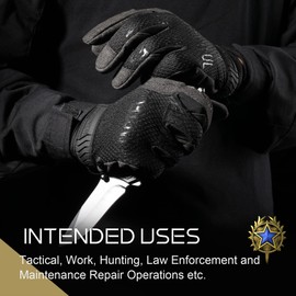 WTACTFUL Flexible Full Finger Bicycle Gloves for Cycling Climbing Hunting Hiking Driving Mechanic Camping Airsoft Paintball Work Outdoor Sport Men Women Black S