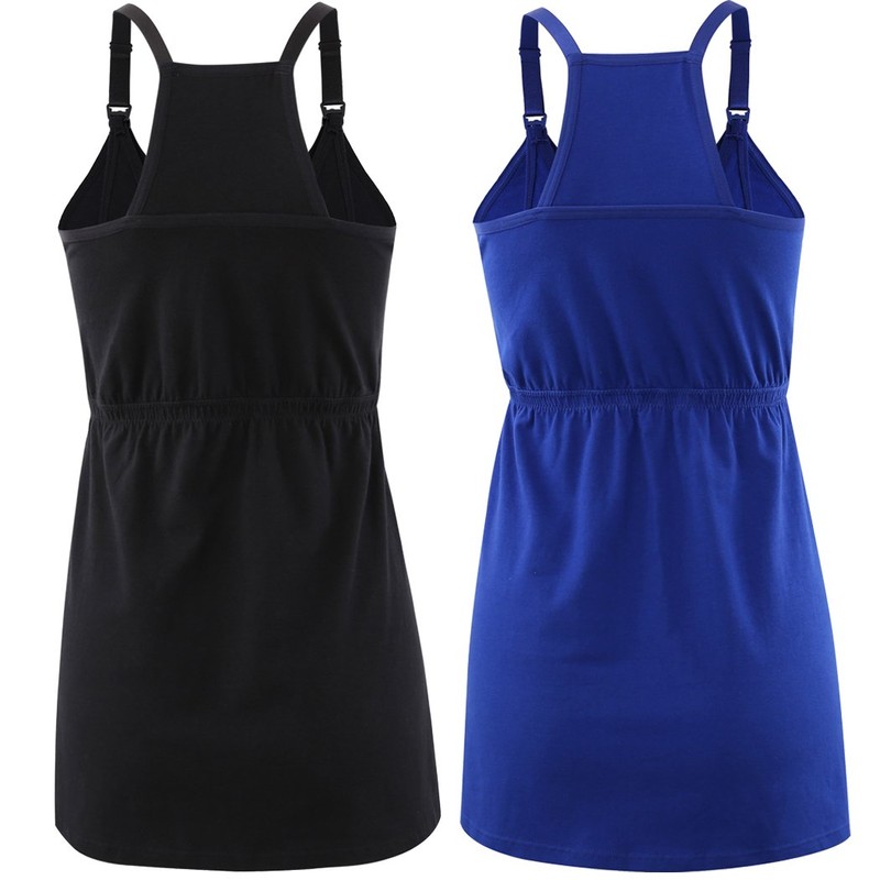 KUCI - Camiseta de maternidad para lactancia, Black+blue+white/3pack, L