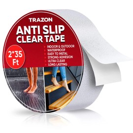 UD_Grip Tape   Heavy Duty Anti Slip Tape Clear Waterproof Outdoor Indoor 2In*35Ft Non Slip Roll Stickers Easy to Cut Waterproof