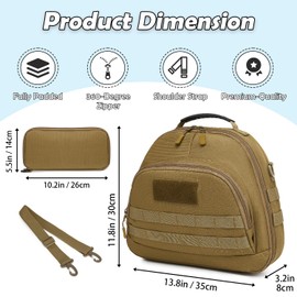 SLINRKE Scuba Regulator Bag - Tactical Style Diving Regulator Protective Bags Protecting and Storage Diving Gear with Adjustable Shoulder Strap, Brown