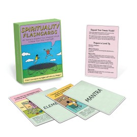 Knock Knock Spirituality Flashcards Deck, 40 Cards of Funny Spiritual Terms in Illustrated Zen Gift Box