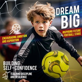 Kids Lightweight Football Ball 270 Gr | Size 5 Football for Boys. Soft and Easy to Play With | Most Liked Gift 2024