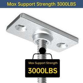 Fixirons 20 Pcs Ceiling Flange Hangers for 1/2 in. Threaded Rod DIY Plumbing, Industrial Decor Project, Galvanized Ceiling Flange Hanger Plate