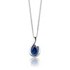 OROVI Women's Jewellery - Gemstone Pendant 375 White Gold 9