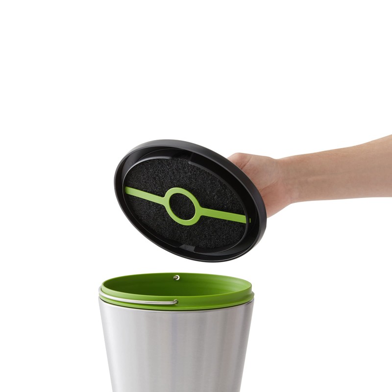 Chef'n 5269025 ECOCROCK COMPOST Papelera, 75 galones, acero gris