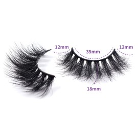 Wleec Beauty 7 Pairs Fluffy Eyelashes 18mm 3D Faux Mink Lashes Handmade Thick Dramatic False Eyelash FM30