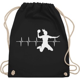 Shirtracer - Gym Bag Backpack - World Cup 2023 Jersey Replacement - Handball Heartbeat for Women, 1 black