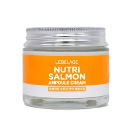 LEBELAGE Nutri Salmon Ampoule Cream 2.36 oz - Anti-Aging & Hydrating Face Moisturizer with Omega 3 & Vitamin Enriched, Ideal for Skin Firmness and Radiance