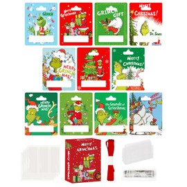 ONIBOGO 11 Pcs Christmas Money Holders for Cash Gift, Funny Christmas Cards Money Holder Ornaments with Cover for Christmas Tree Hanging Decoration