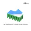 uxcell 11x28x14mm Green Aluminum Heatsink Thermal Adhesive Pad Cooler for